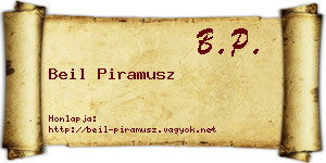 Beil Piramusz névjegykártya